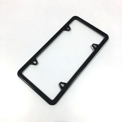 Four Hole Carbon Fiber License Plate Bracket Cover Car Licence Plate Frame